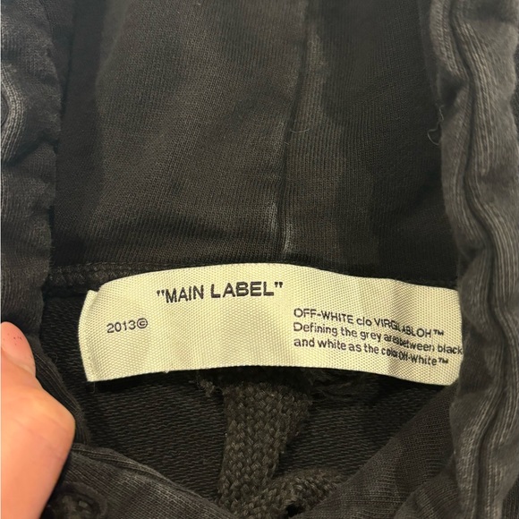 Off-White Surrealist Black Hoodie with Orange Graphic, limited edition - Picture 7 of 11